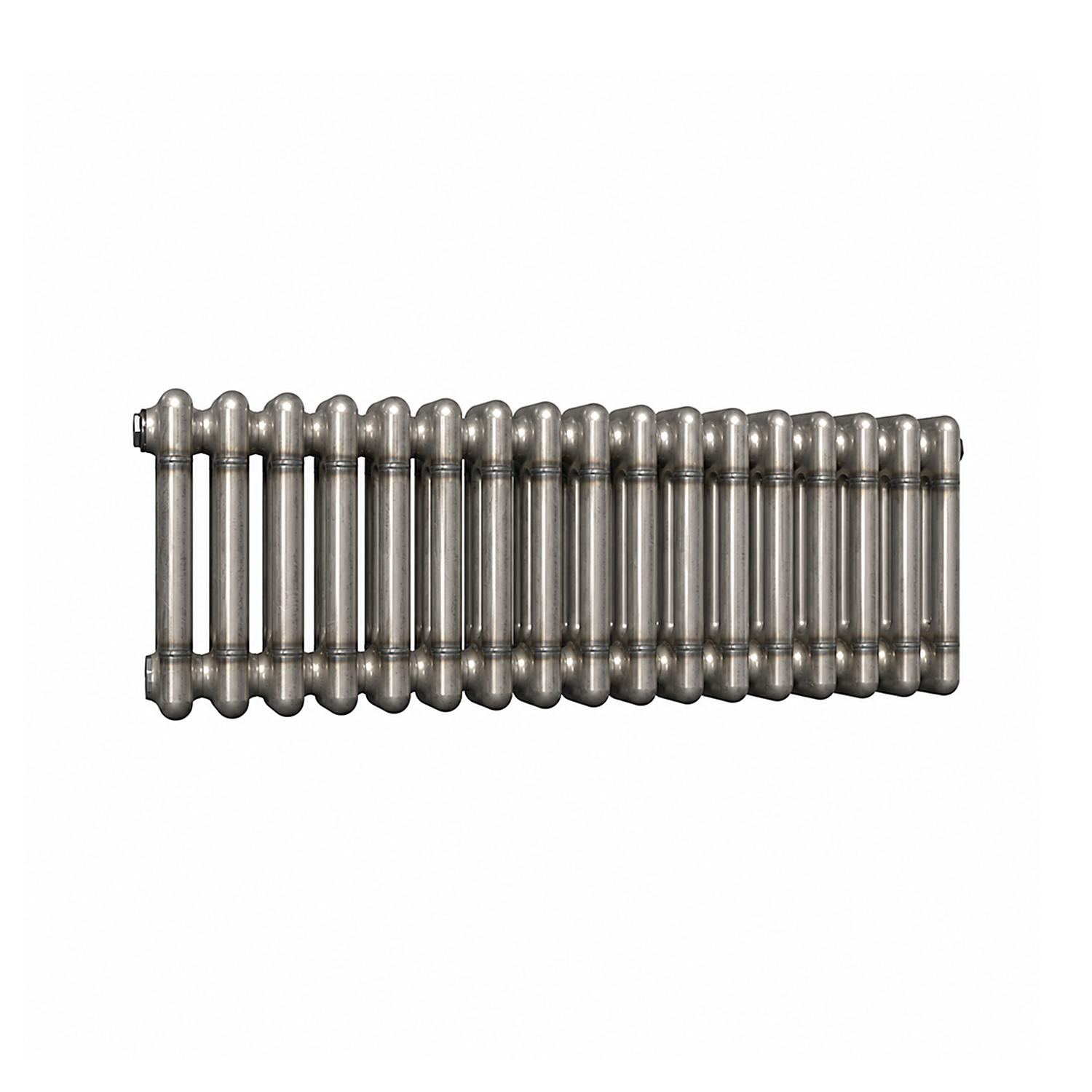 Lux Heat Bare Metal Lacquer Horizontal 3 Column Traditional Radiator 300mm (H) x 785mm (W) - Image 2