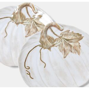 OHS Pack of 2 Autumn Pumpkin Melamine Serving Platters