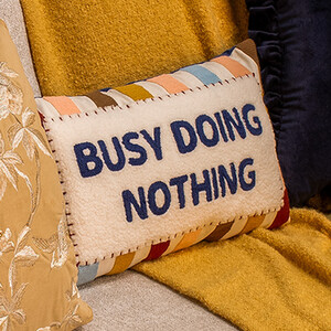 Busy Doing Nothing Cushion