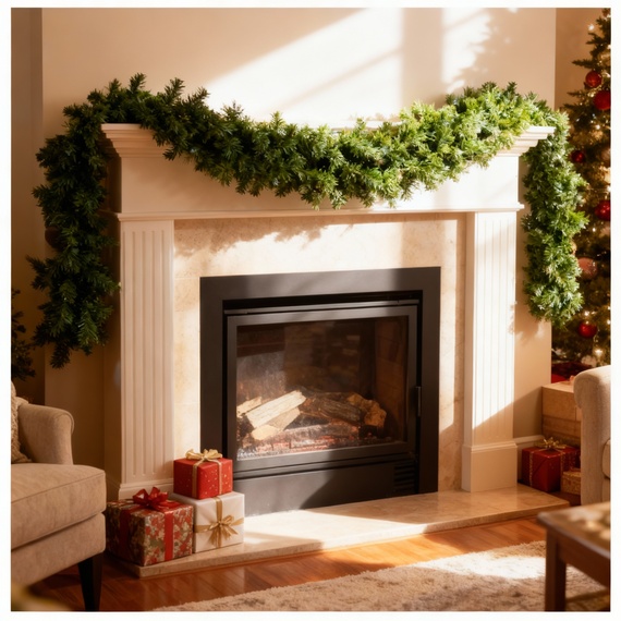Shatchi 2-Pack 16M Alaskan Green Christmas Garland