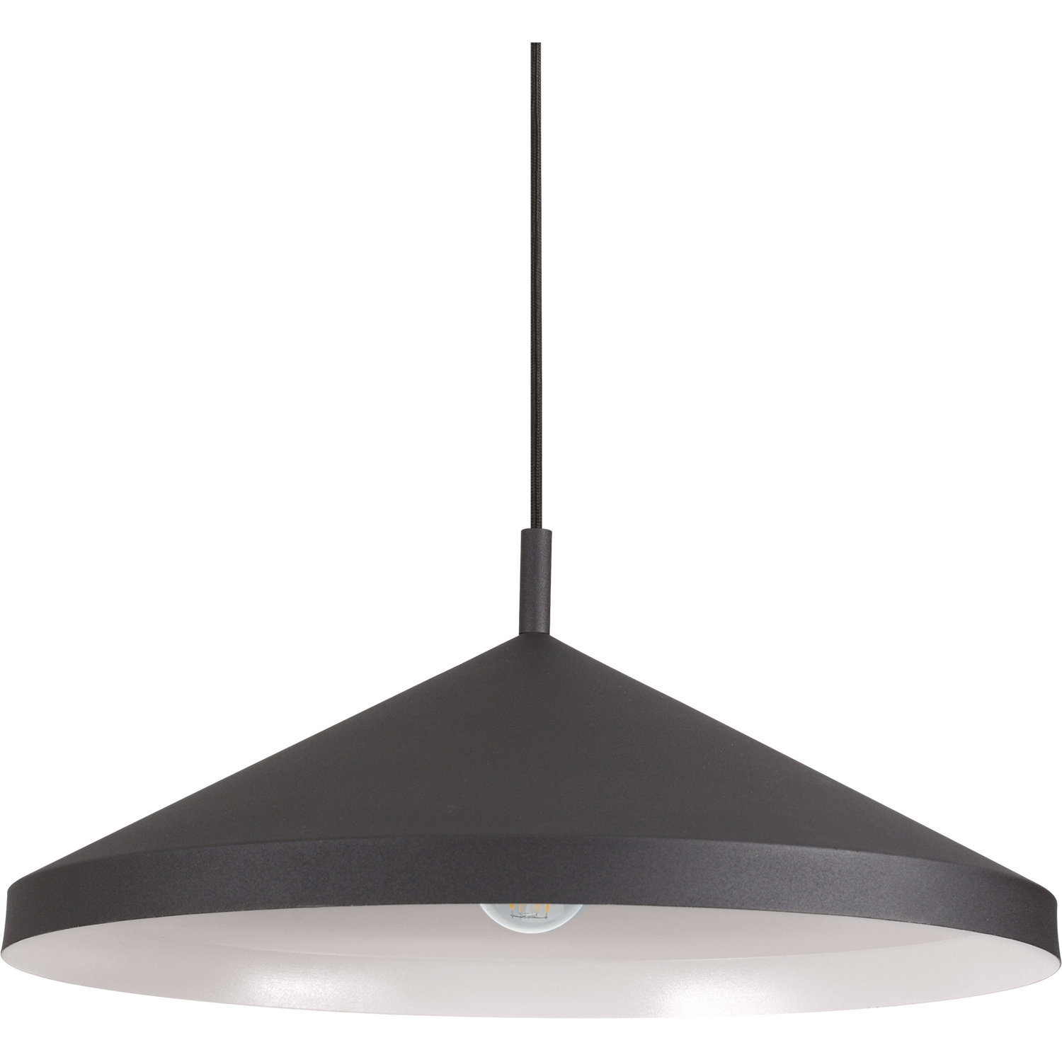 Ideal Lux Lighting Yurta Pendant Light Black A - Black