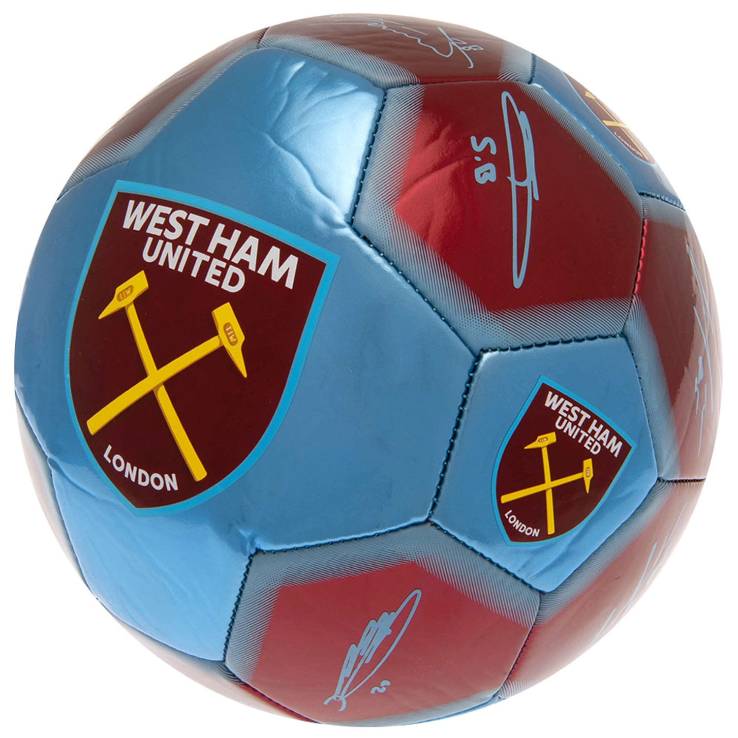 West Ham United Fc #Coyi Signature Football A - Claret Red/Blue