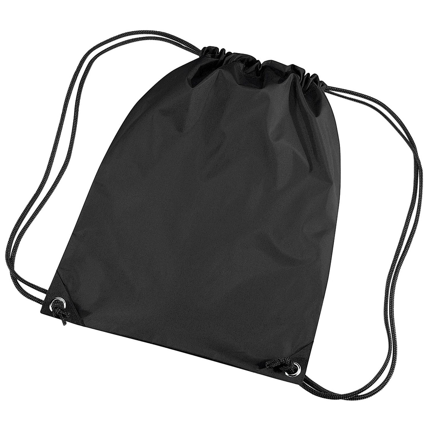 Bagbase Premium Gymsac Water Resistant Bag (11 Litres) (Pack Of 2) C - Black / Polyester