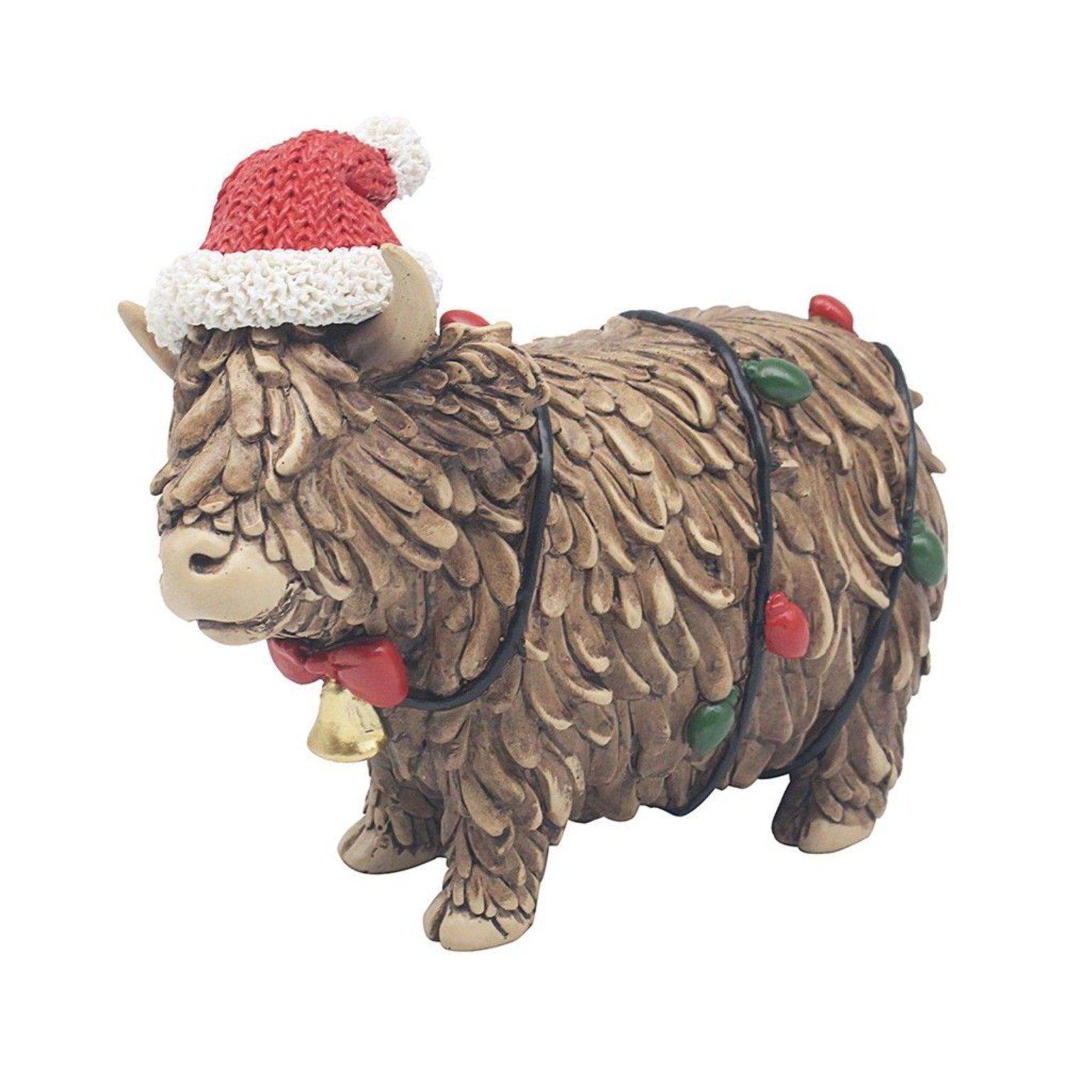 Kdmd Standing Highland Cow Ornament - Brown