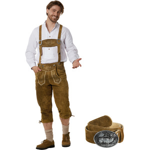 Dressforfun® Long Lederhosen Jacob With Belt And Braces