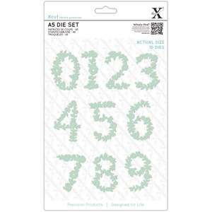 Xcut A5 Dies, Floral Numbers, Carbon Steel, Art & Craft, Cutting Tool Supplies