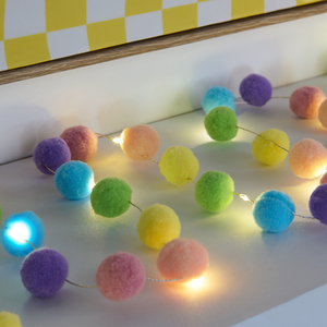 Pastel Pom Pom String Light