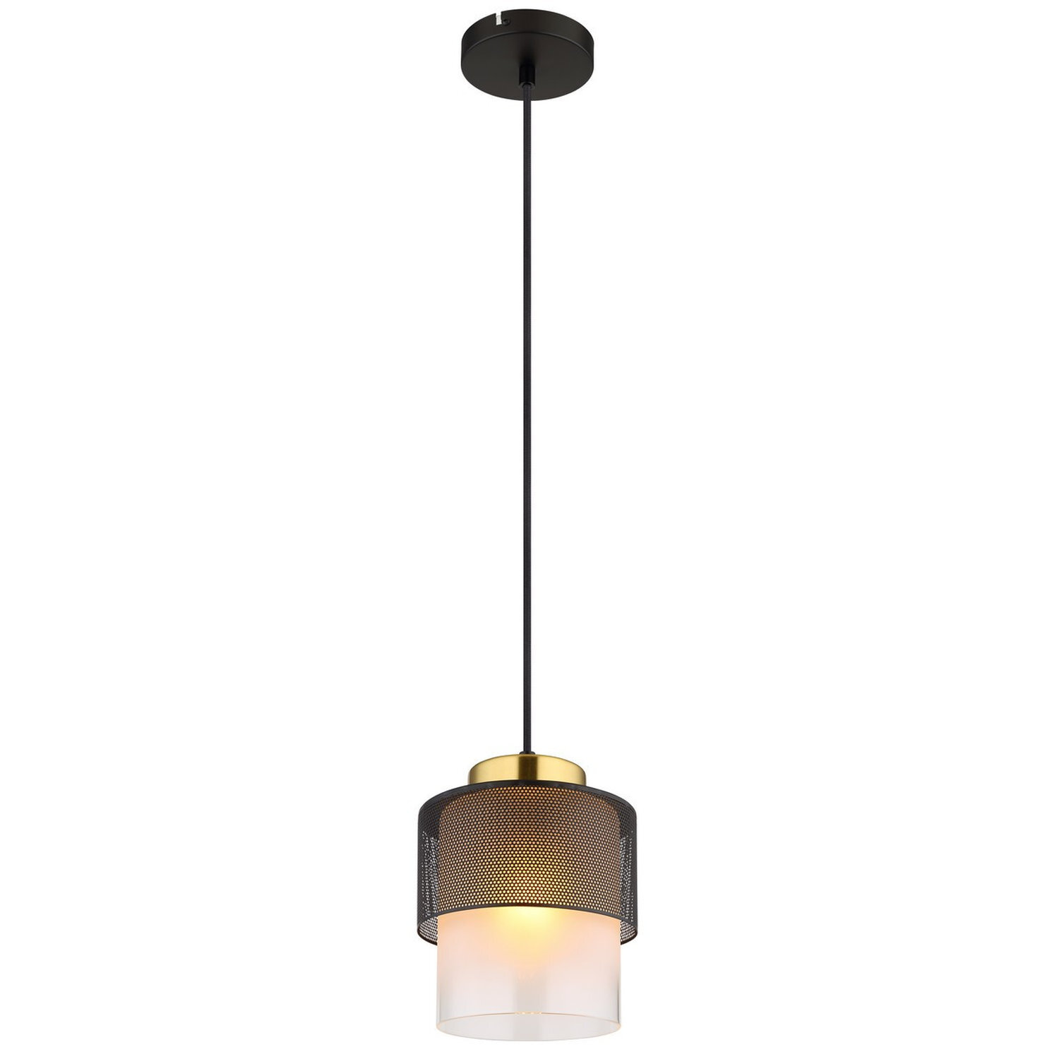 Globo Olga Pendant Light, Ø 18 Cm, Black, Metal/Glass - Image 2