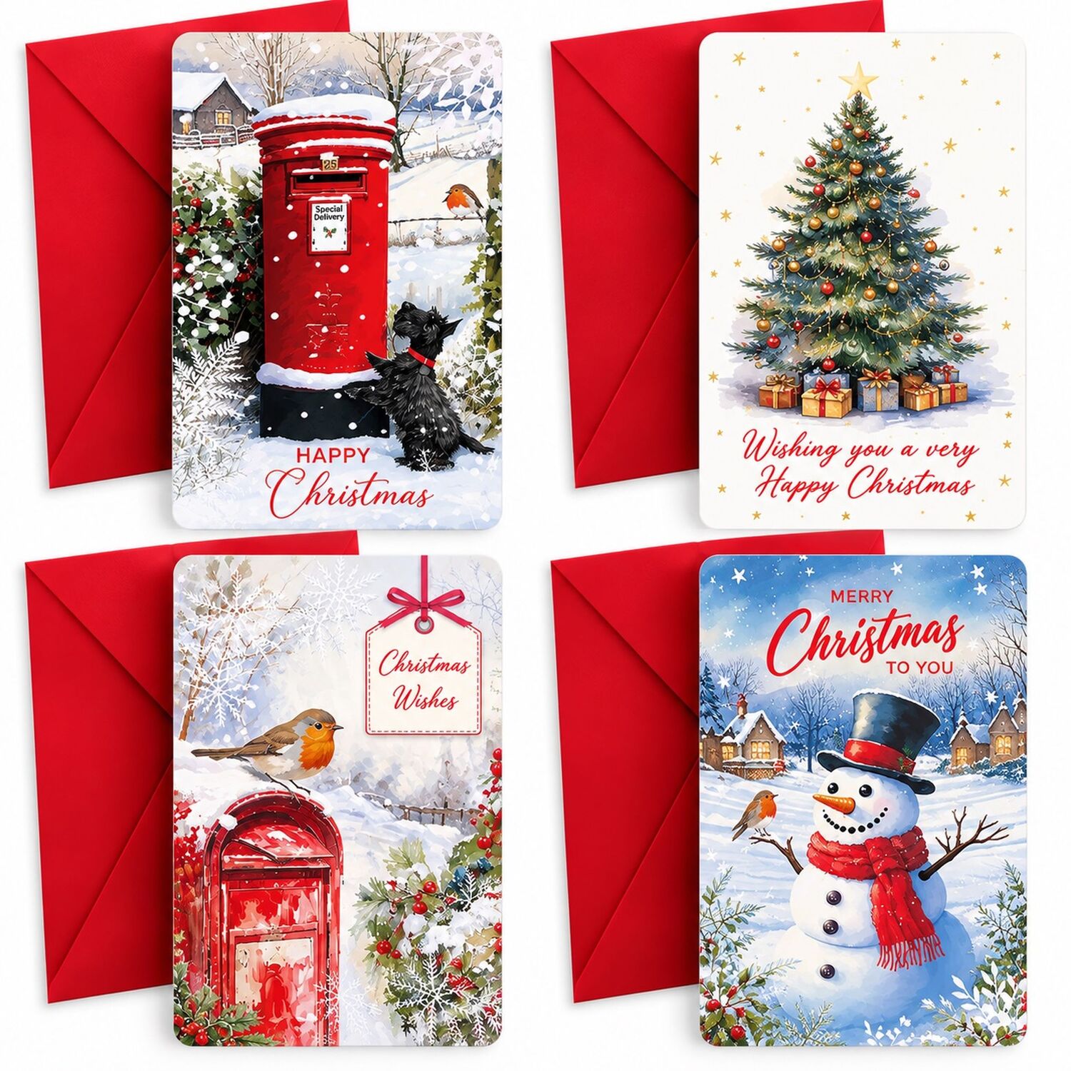B&Q - 4 Traditional Christmas Money Wallets With Envelopes - Image 2
