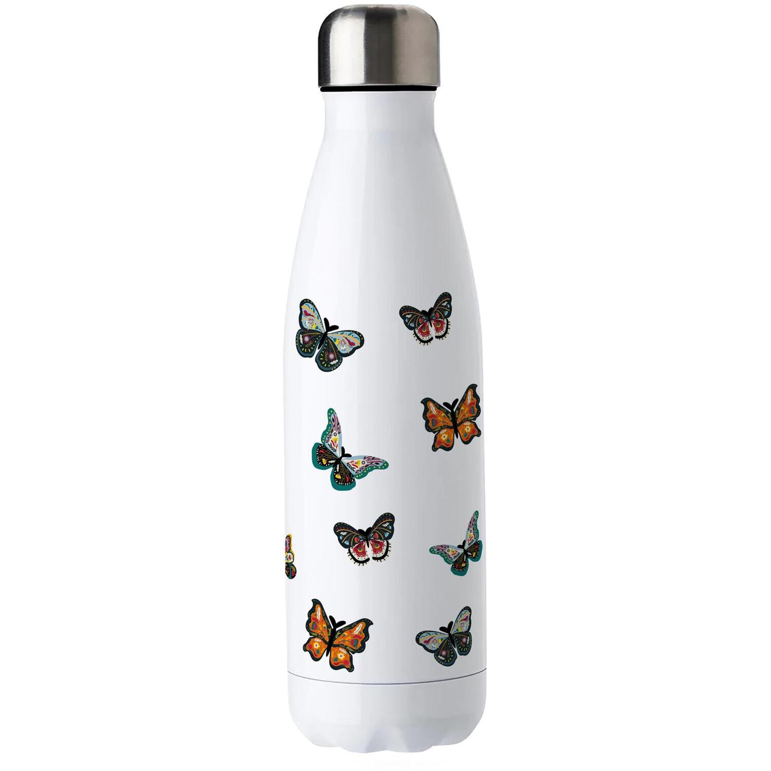 Purely Home Colourful Butterflies Stainless Steel Water Bottle
