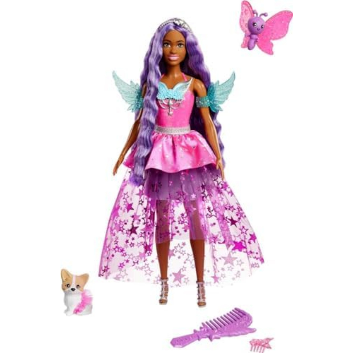 Barbie Brooklyn Doll with 2 Fantasy Pets, Barbie A Touch of Magic, JCW49