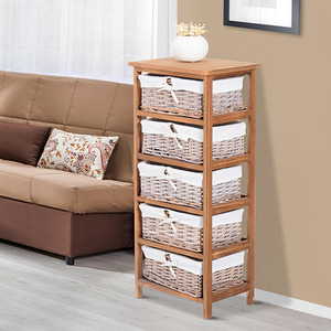 HOMCOM 5 Drawers Units Wooden Storage Cabinet