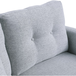 Light Grey HOMCOM Traditional Double Sofa with Spring Padded Cushion shot 839564