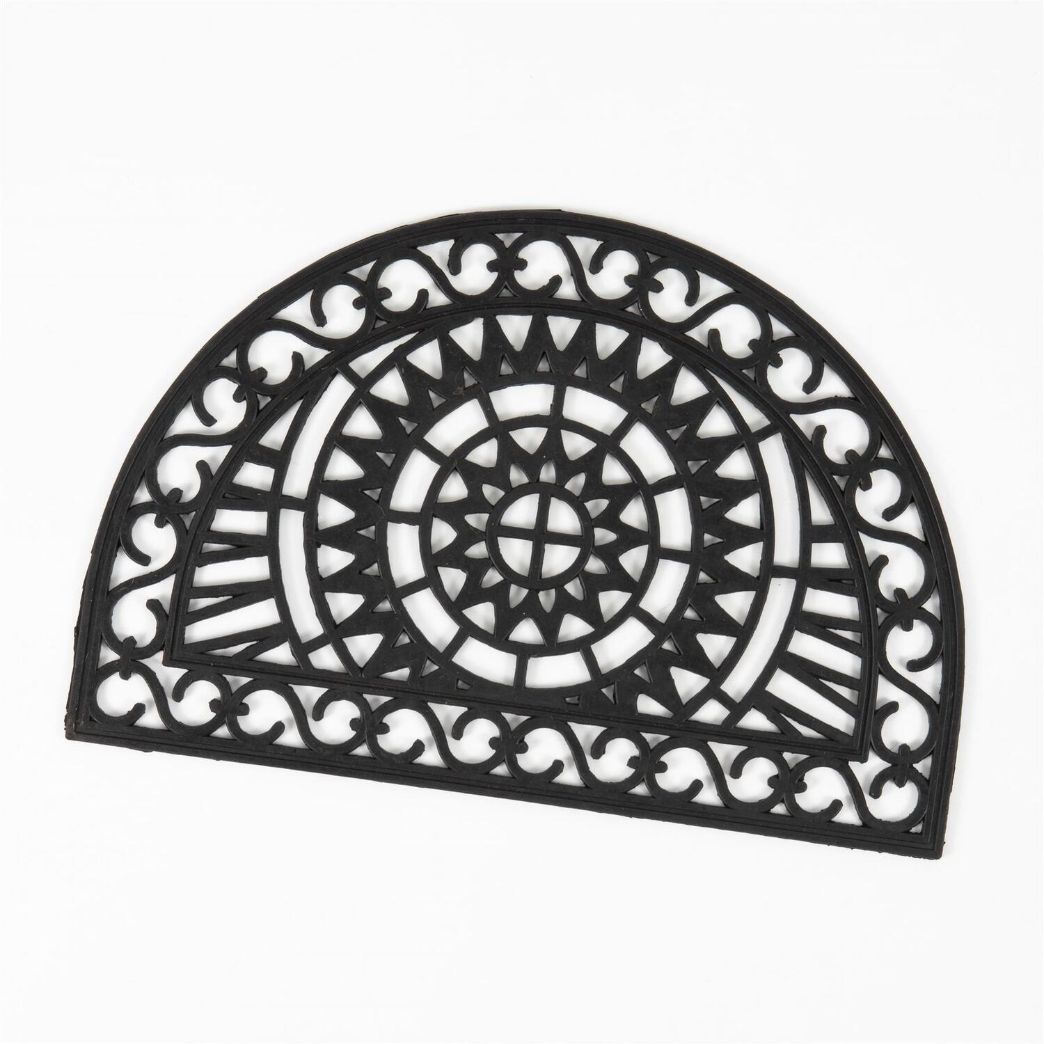 Image of Mudstopper Partington 45x75cm Napoli Half Moon Rubber Iron Mat - Black
