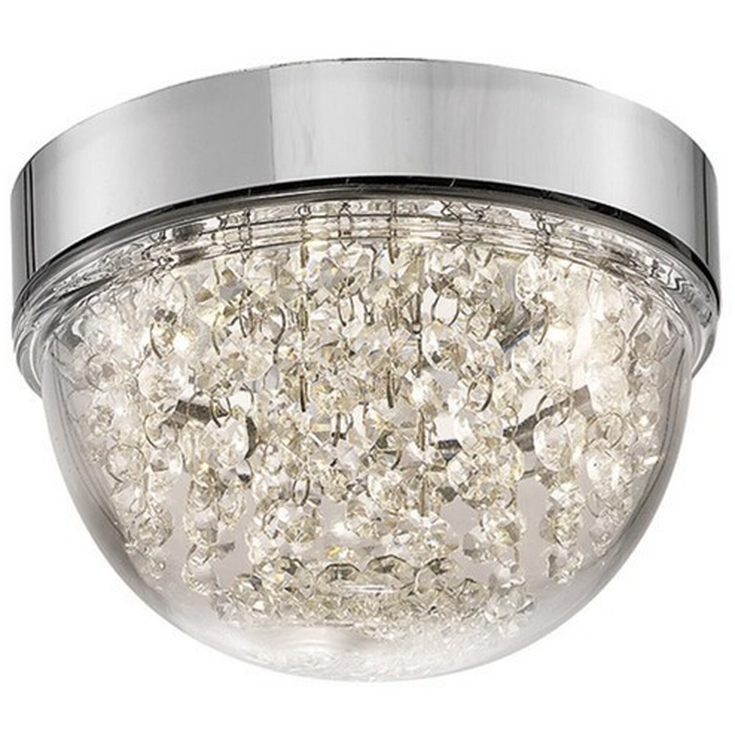 Harper Small Ceiling 6W 500lm LED 4000K Polished Chrome, Crystal - Polished Chrome