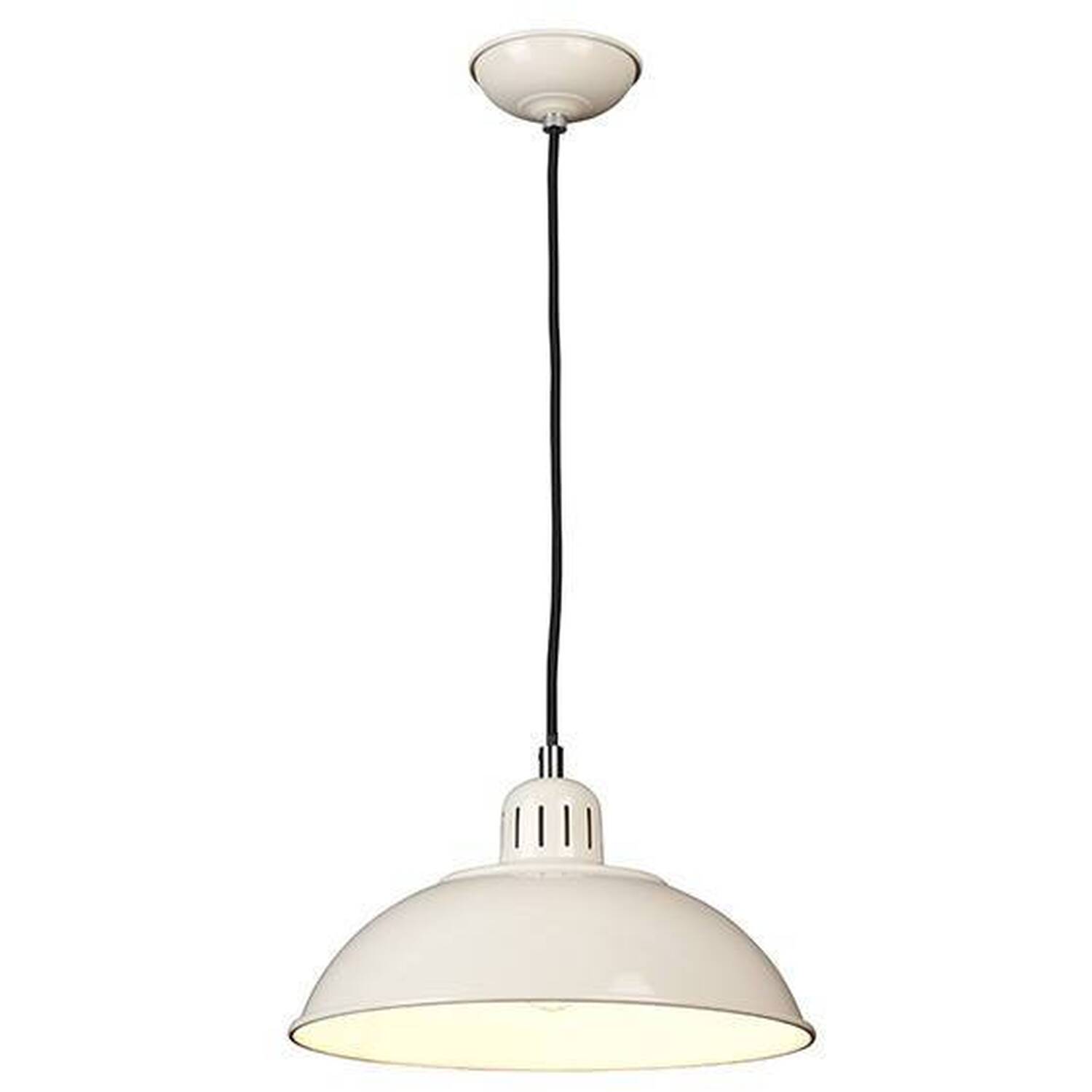 Franklin 1 Light Dome Ceiling Pendant Cream, E27 - Cream
