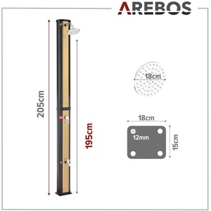 anthracite Solar Shower 35 L with Hand Shower and Thermometer Snap-In Technology shot 3406908