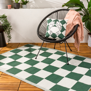Checkered Recycled Outdoor Rug