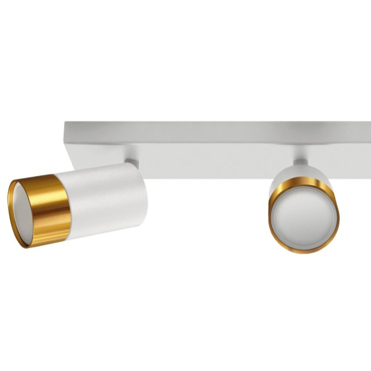 Cgc Puzon White Gold Adjustable Triple Three Head Ceiling Spotlight Bar Light - White