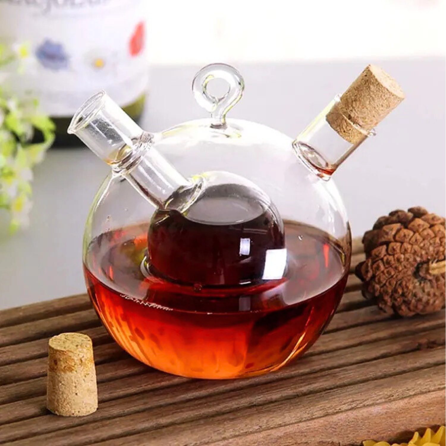 Image of 2 in 1 Oil and Vinegar Dispenser - Glass Clear
