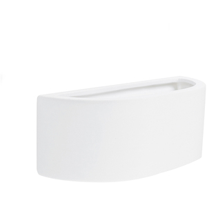 Pair Of Modern Planter Style White Ceramic Wall Lights