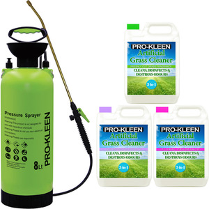 8L Pump Sprayer with 5L Artificial Grass Cleaner
