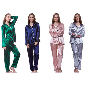Long Sleeve Satin Pyjamas Set