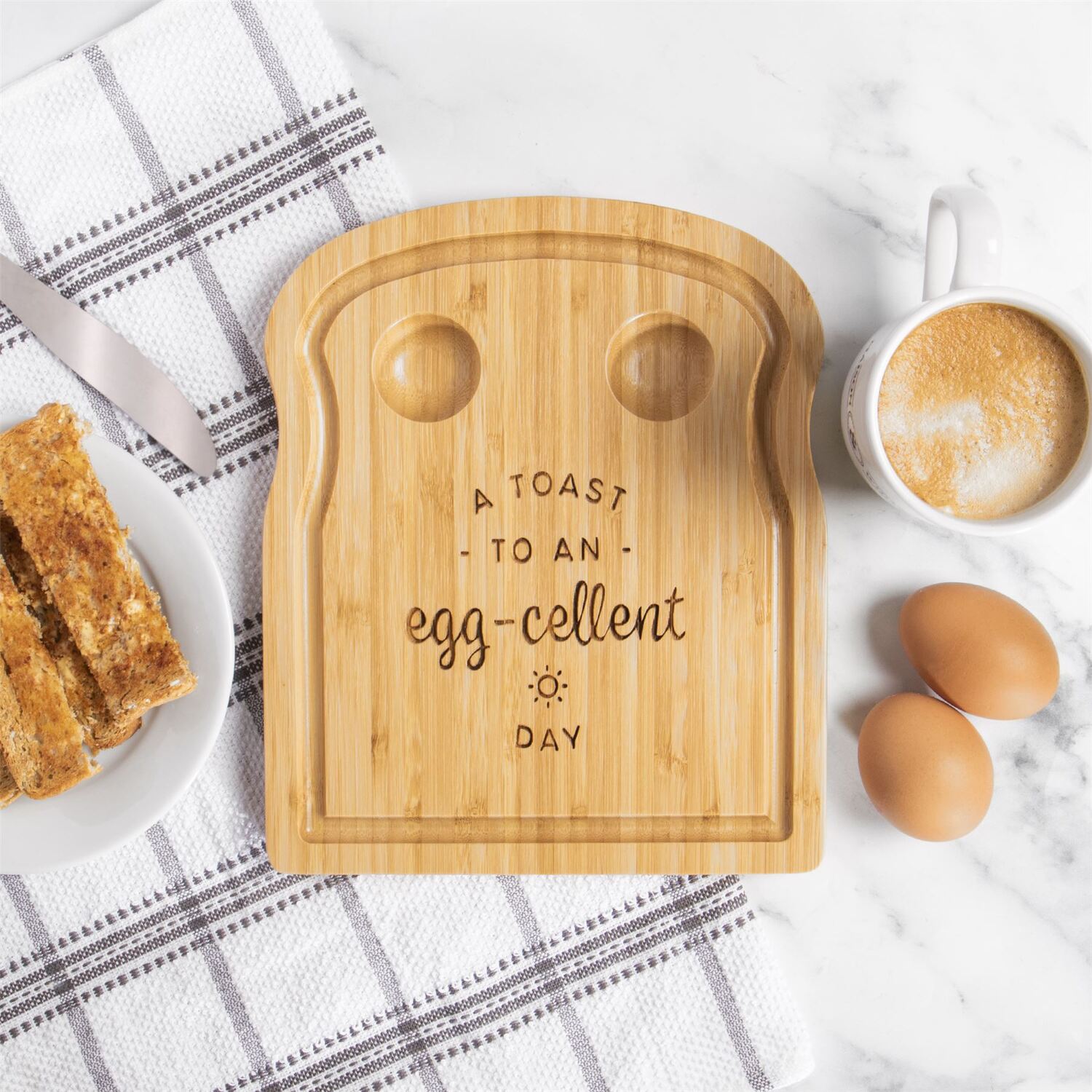 Image of Breakfast Egg Board - Brown
