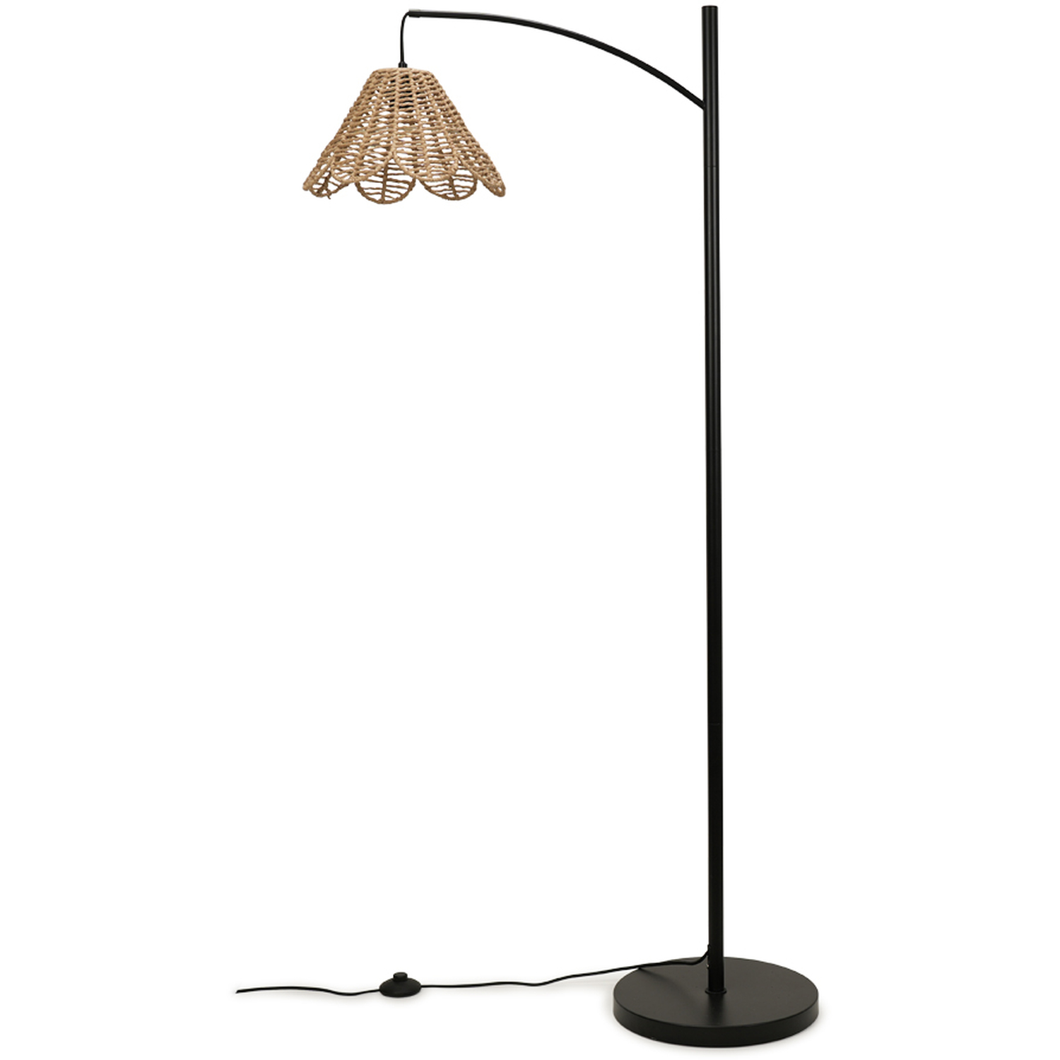 Image of Preto Black Metal Curved Floor Lamp&hellip;