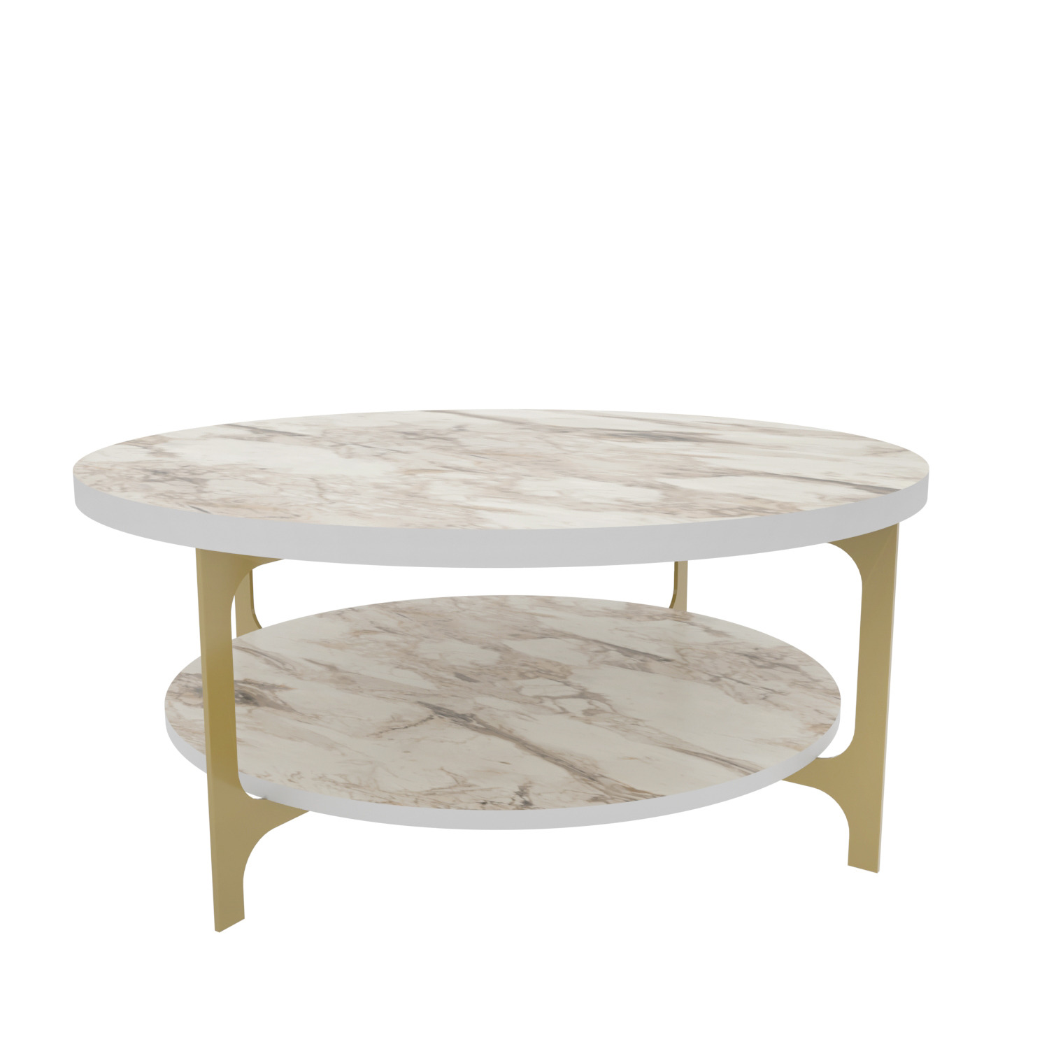 Versy Coffee Table - Marble And Gold