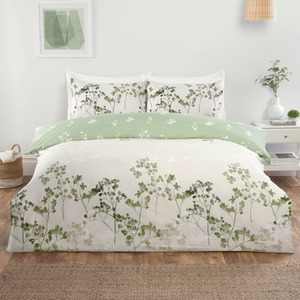 Shadow Floral Microfibre Polyester Complete Duvet Set With Pillowcase
