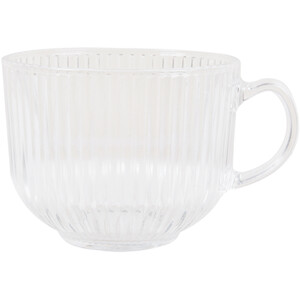 Ribbed Glass Mug