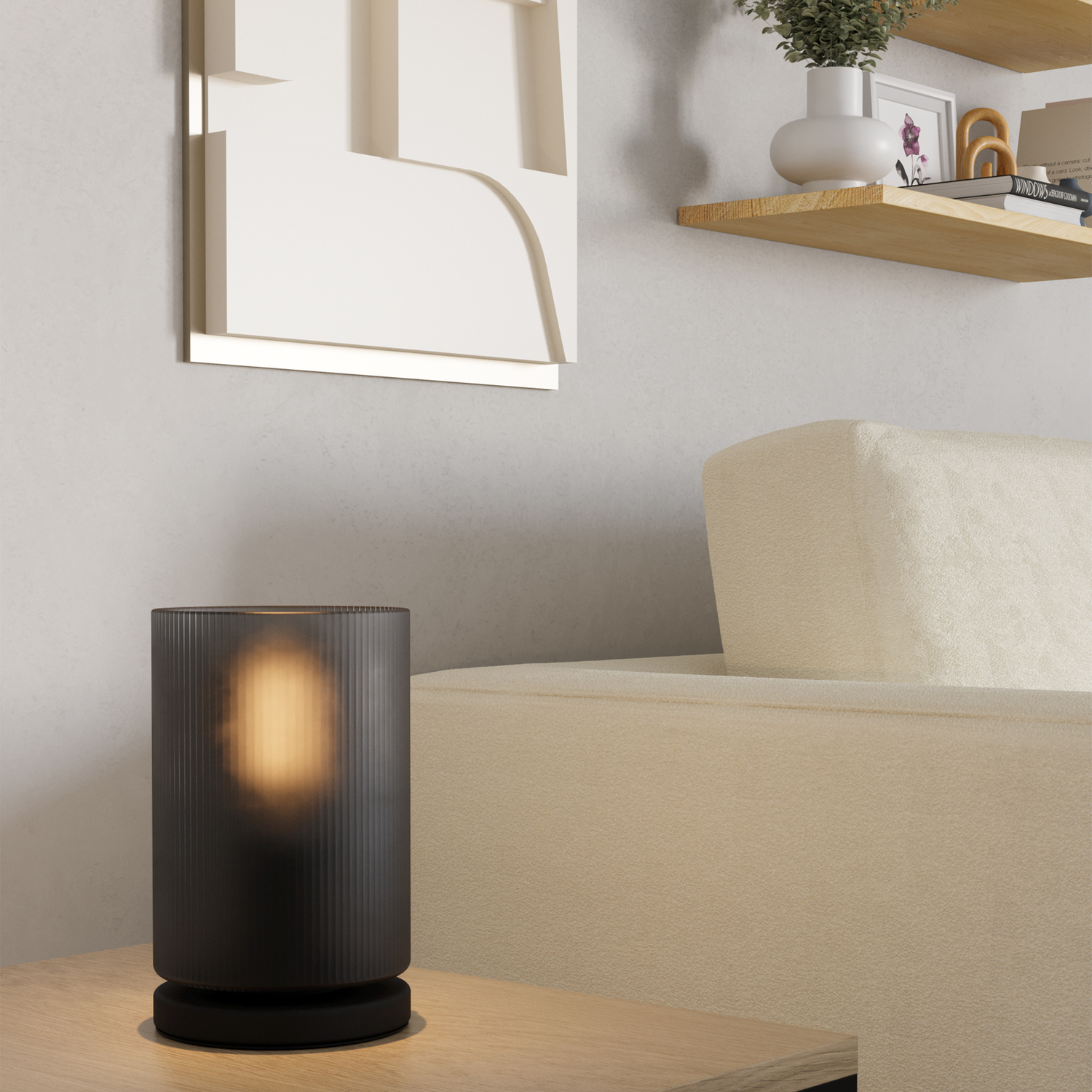 Image of Colomera Steel Minimalist Table Lamp -&hellip;