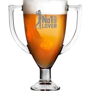 No 1 Golf Lover Trophy Glass Beer Glass