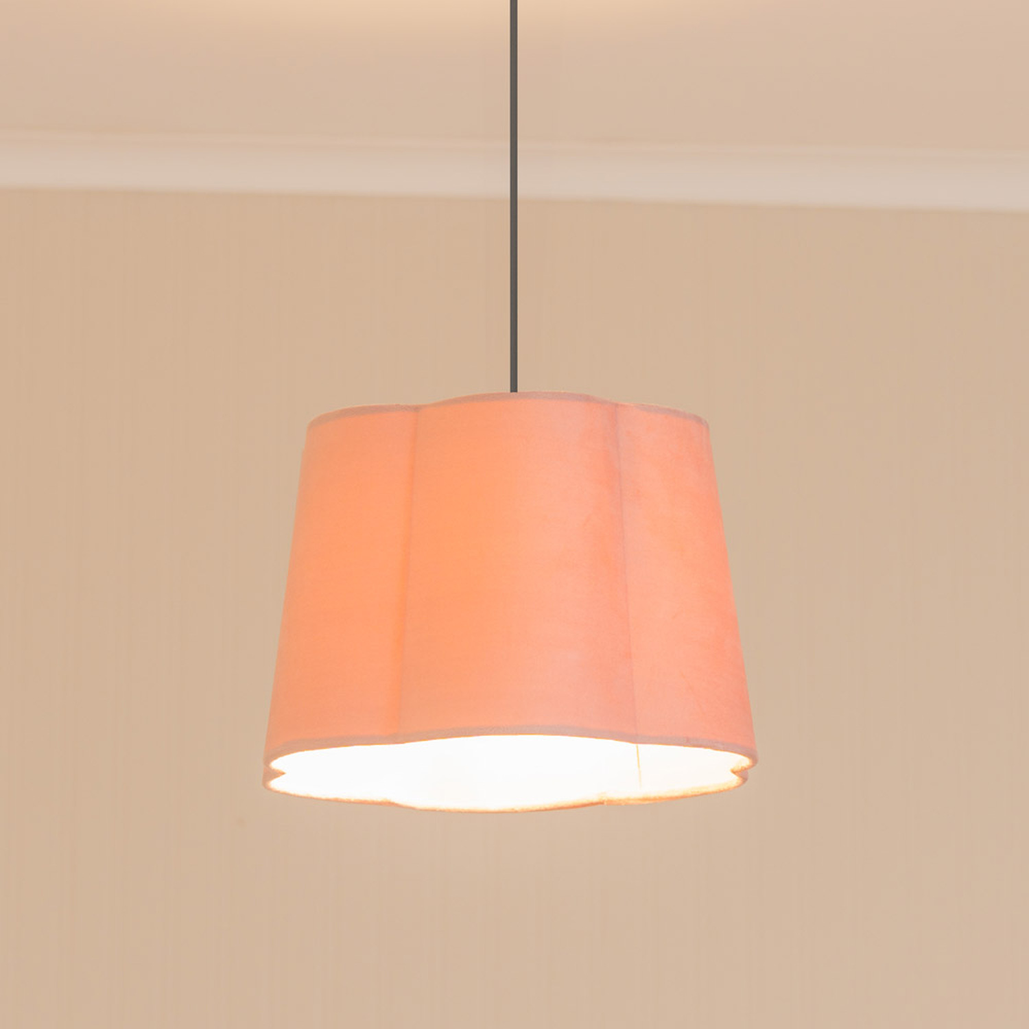 Image of Amy Velvet Scallop Shape Ceiling Floor&hellip;