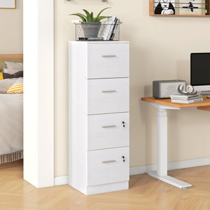 HOMCOM Vertical File Cabinet with 4 Drawers Lockable