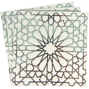Geo Silver Party Napkins