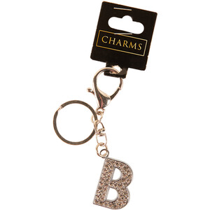 Letter Charm Keyring