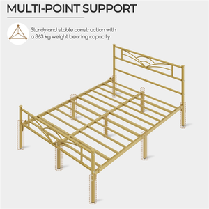Antique Gold / Double Metal Bed Frame with Cloud Design shot 7334266
