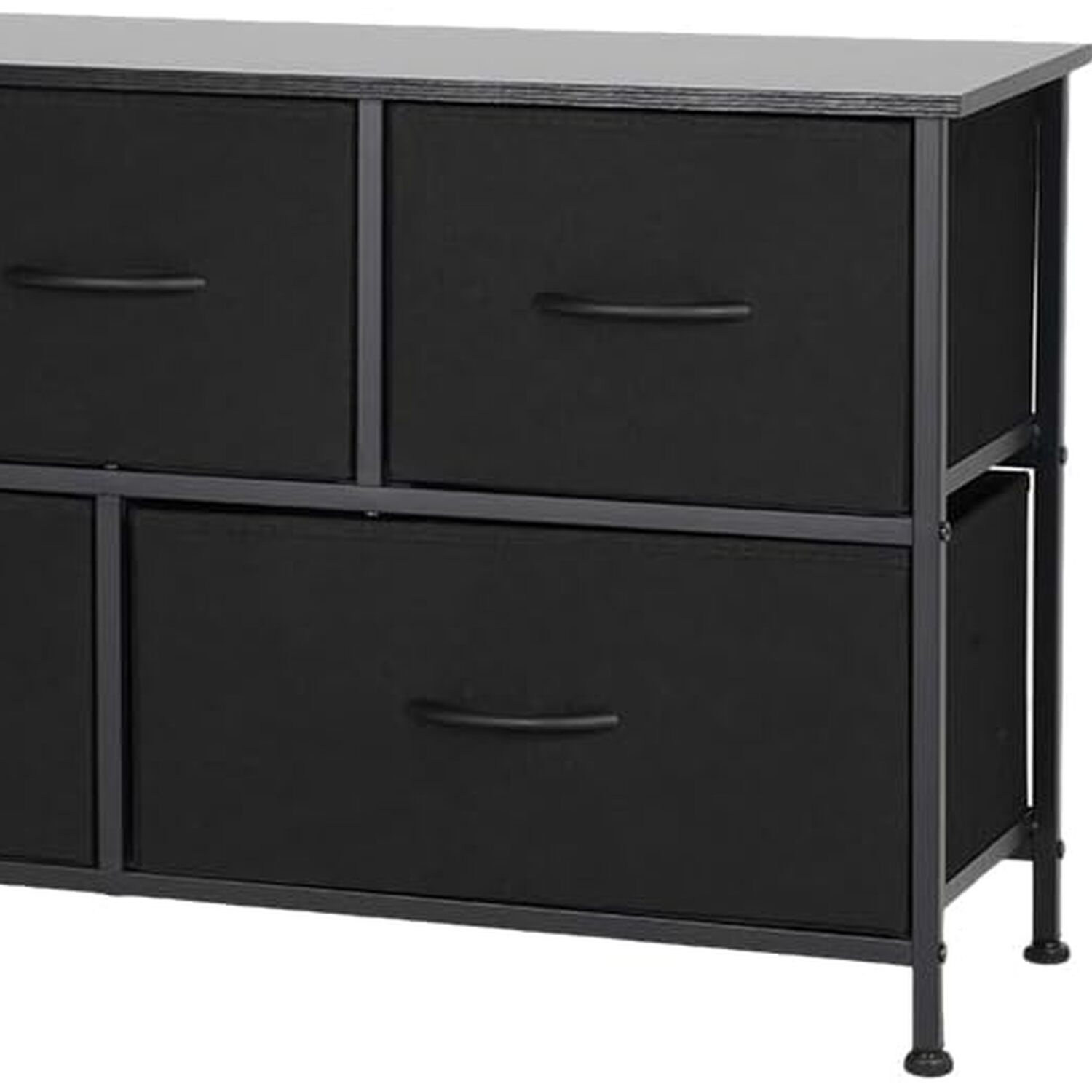 Alivio 5 Chest Of Drawers Storage With Steel Frame - Black