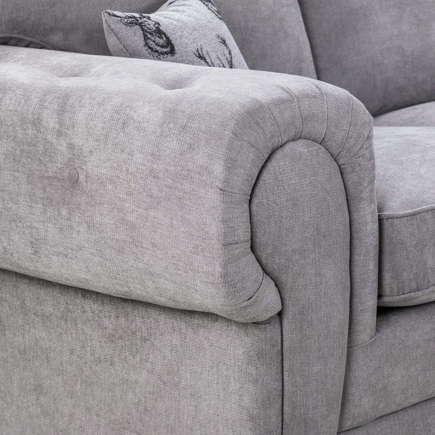 Verona 3 Seater Full Back Sofa Bed - Grey