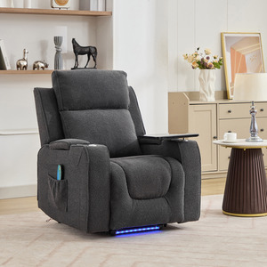 Cowley Electric Riser Recliner Chair with Massage and Heat, Drink Cooler, Table