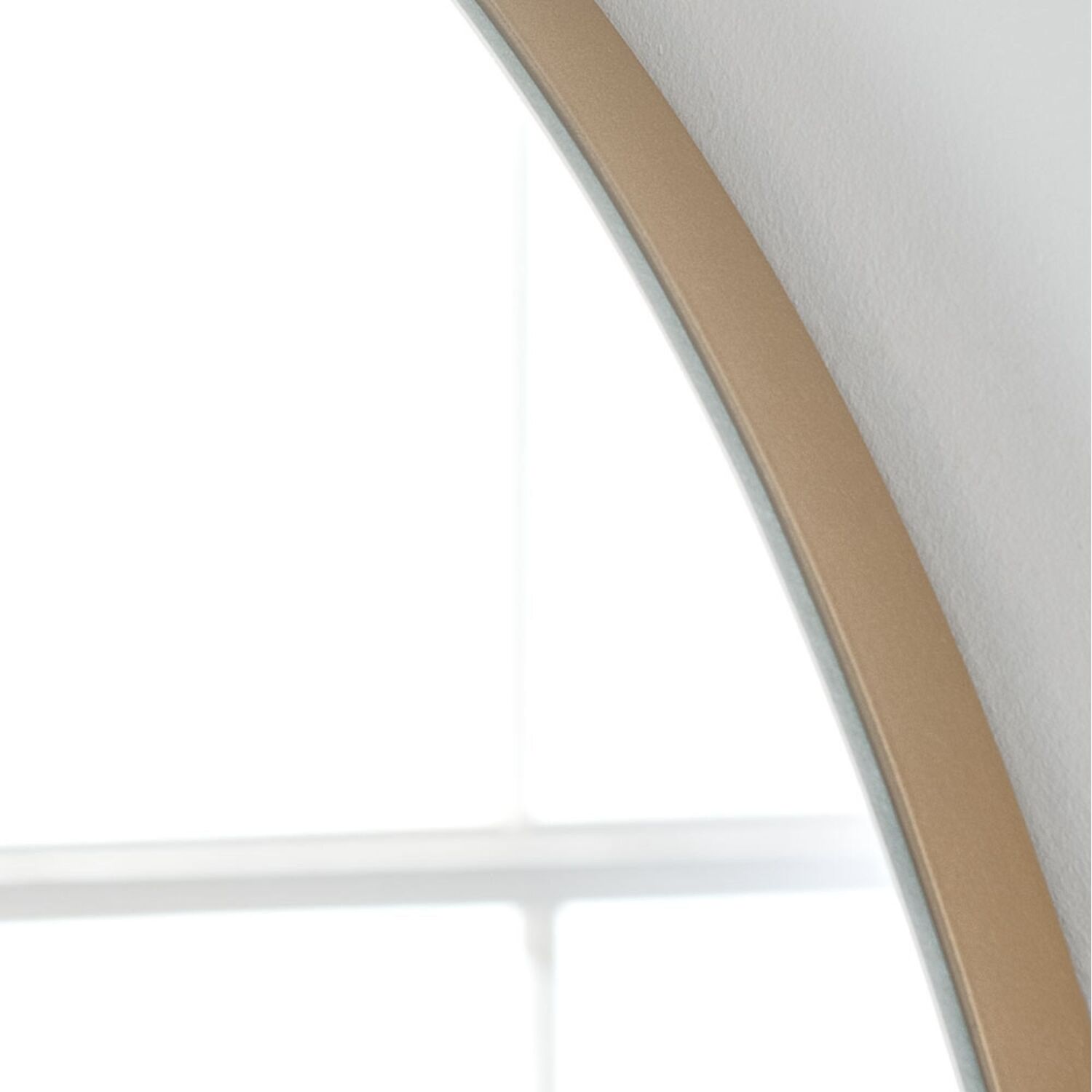 Minimal Large Floor Arch Mirror - Gold