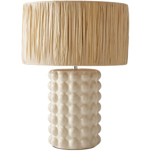 Kiran Ceramic Table Lamp with Raffia Shade