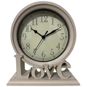 Vintage Love Non Ticking Desk Clock Retro Mantel Clocks Blush