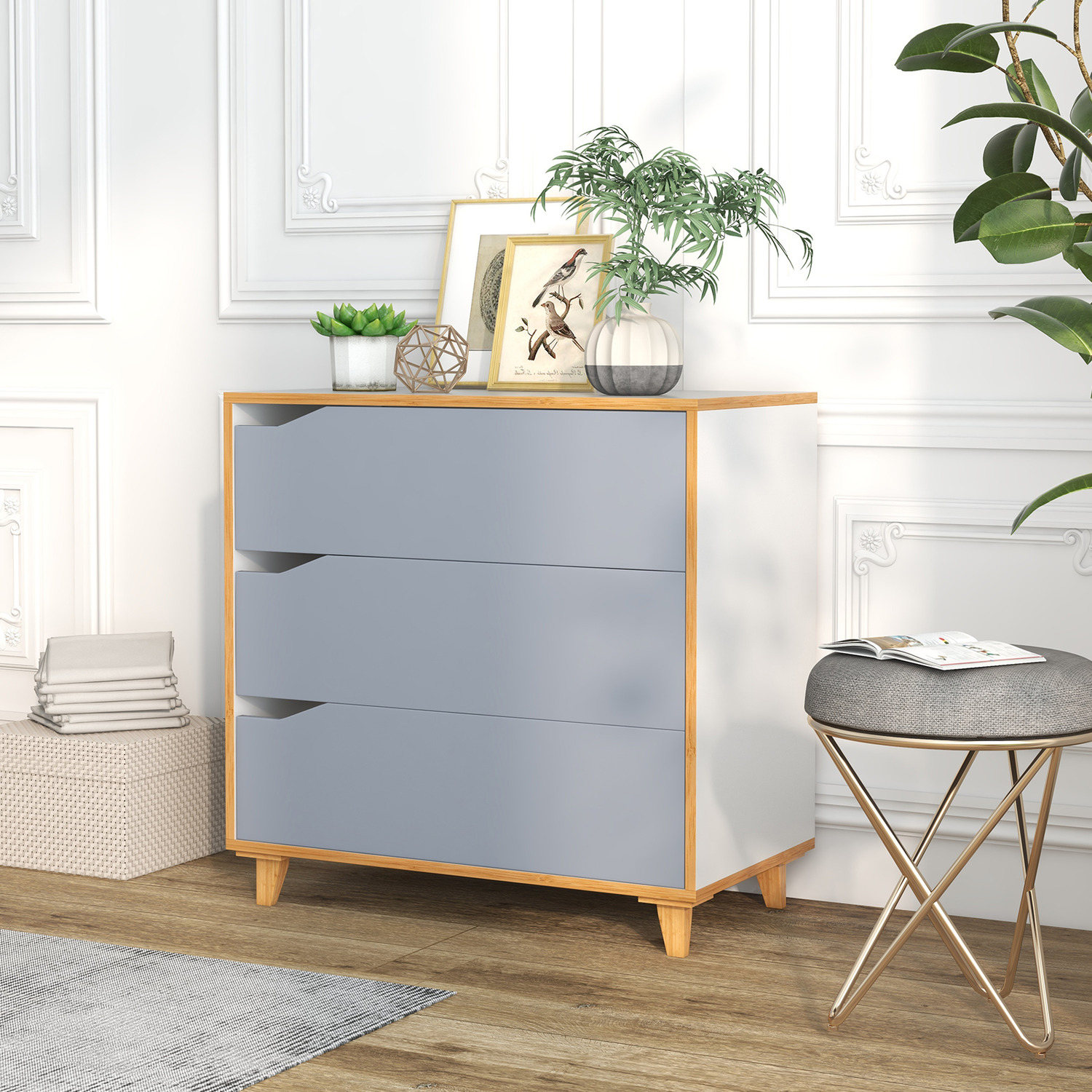 Three Drawer Modern 3 Drawer Chest Dresser
