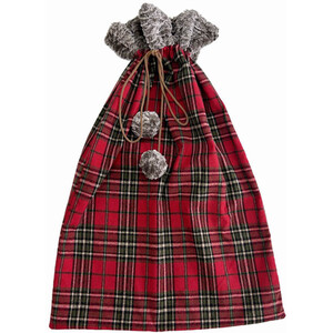 Red Tartan Present Sack