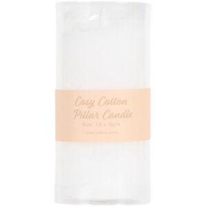Cosy Cotton LED Pillar Candle