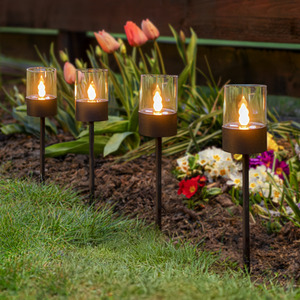 Set of 4 Solar Garden Stake Lights