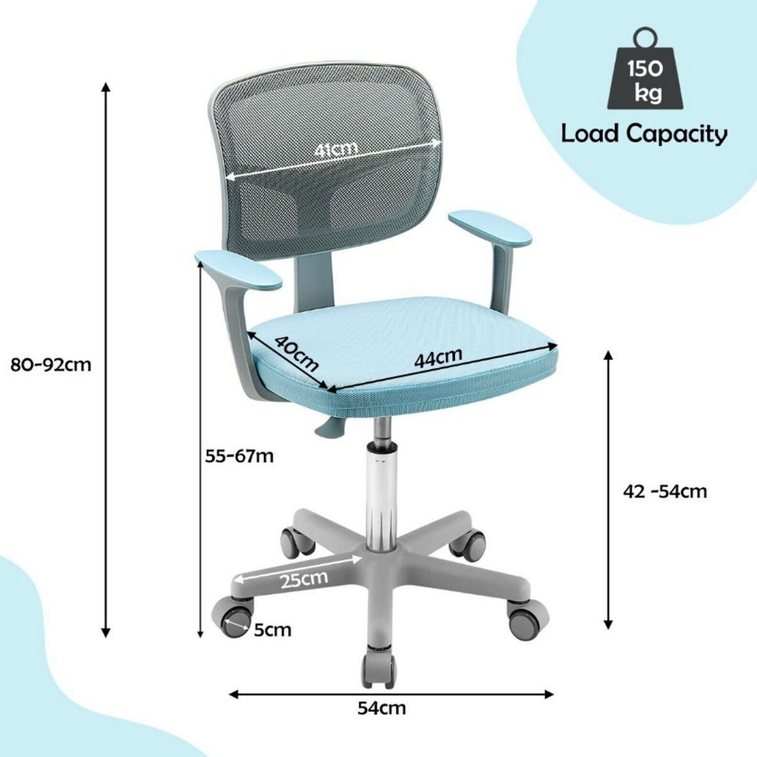 Kids Desk Chair Study Chair - Blue